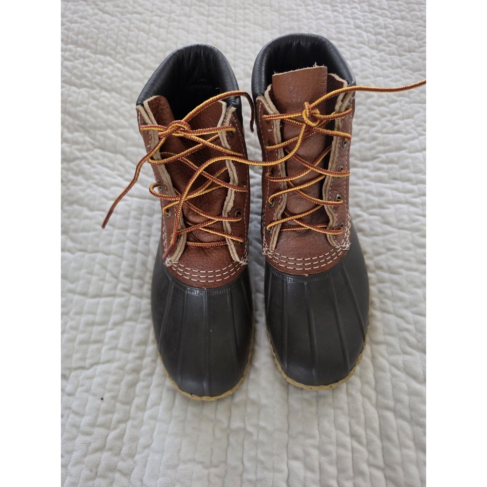 LL Bean Bean Boots Short Womens Size 7M/9W Duck Boots EUC Made In Maine USA